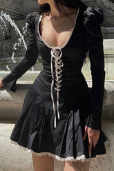 Korsett-Minikleid mit Schnürung